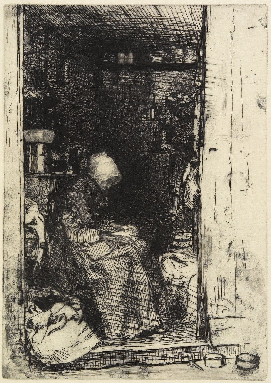 La Vieille aux Loques elokuvasta "Kaksitoista etsausta luonnosta" tekijältä James Abbott McNeill Whistler