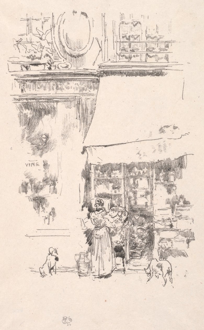 Hedelmämyyjä Rue de Grenellessä, 1874. tekijältä James Abbott McNeill Whistler