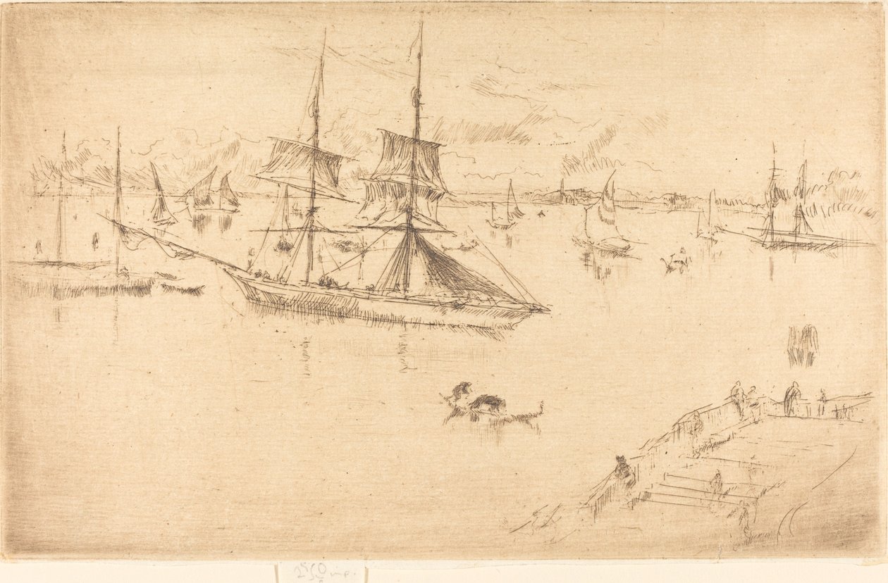 Laguuni: Keskipäivä, 18791880. tekijältä James Abbott McNeill Whistler