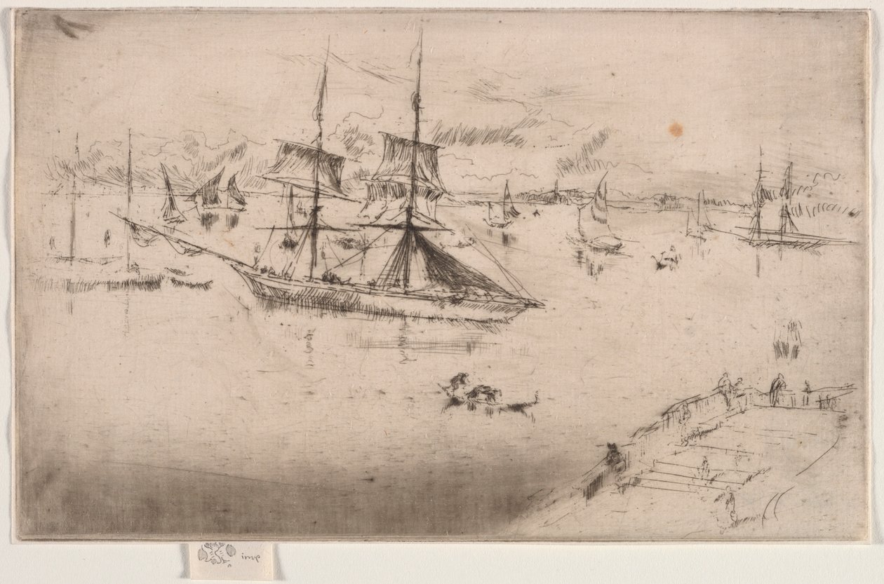 Laguuni: Keskipäivä, 1886. tekijältä James Abbott McNeill Whistler