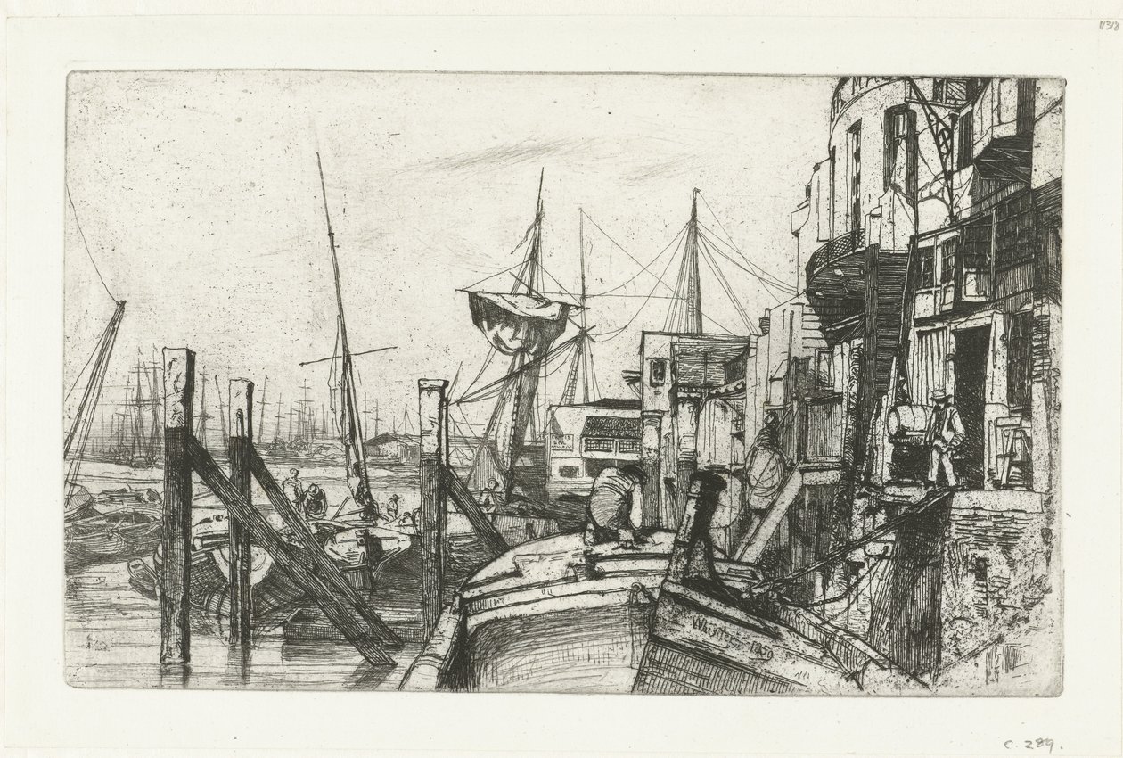 Limehouse Kuusitoista etsausta Thames-joesta ja muista aiheista (sarjan nimi) tekijältä James Abbott McNeill Whistler