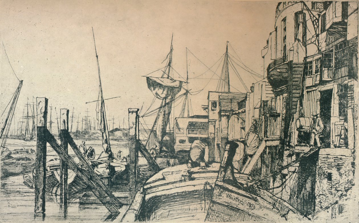 Limehouse, 1859, 1904 tekijältä James Abbott McNeill Whistler