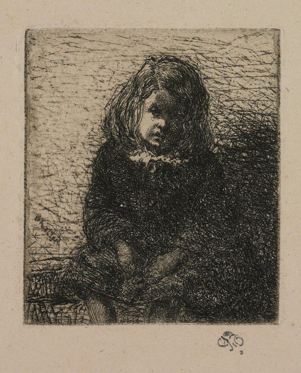 Pikku Arthur sarjasta "Kaksitoista etsausta luonnosta" tekijältä James Abbott McNeill Whistler