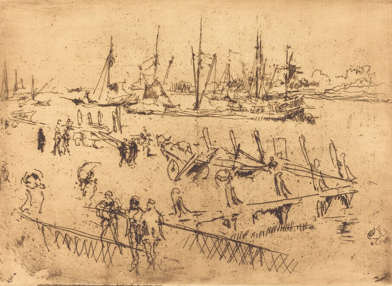 Pikku Dordrecht, 1884. tekijältä James Abbott McNeill Whistler