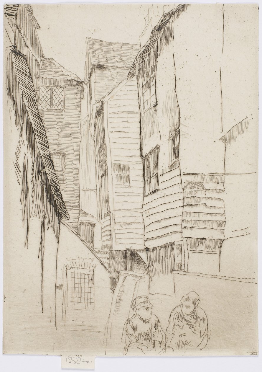 Little Smithfield, n. 1877 (etsaus paperille) tekijältä James Abbott McNeill Whistler