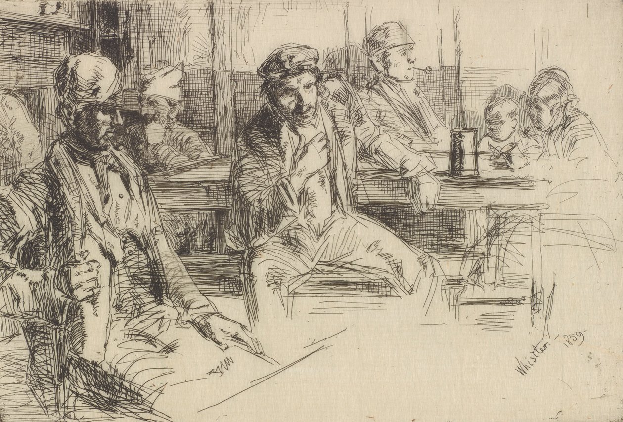 Longshore men, 1859. tekijältä James Abbott McNeill Whistler