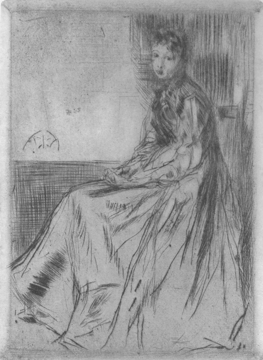 Maude, istuu, 1873, 1904 tekijältä James Abbott McNeill Whistler