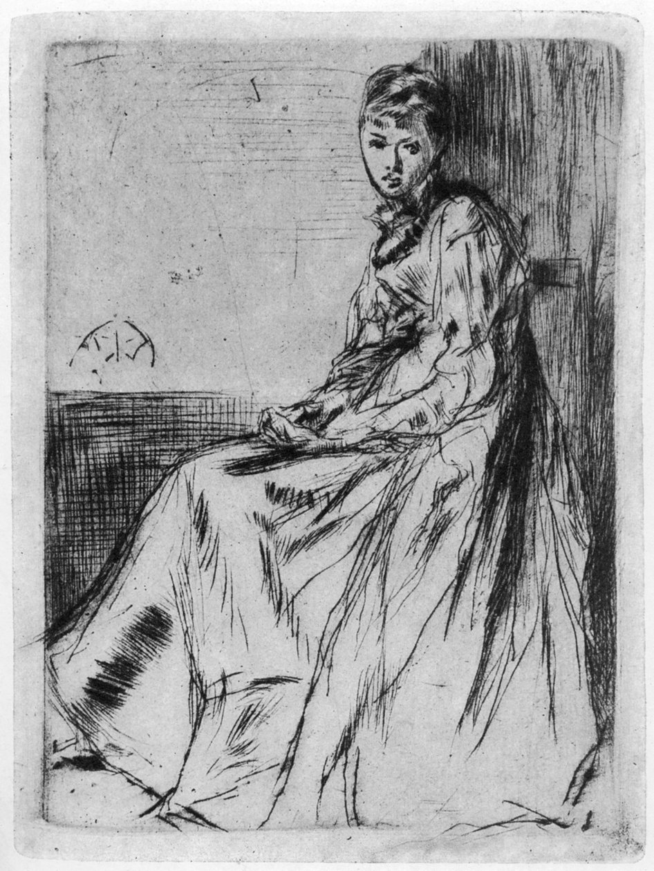 Maude, Istuva, 1800-luku 1904. tekijältä James Abbott McNeill Whistler