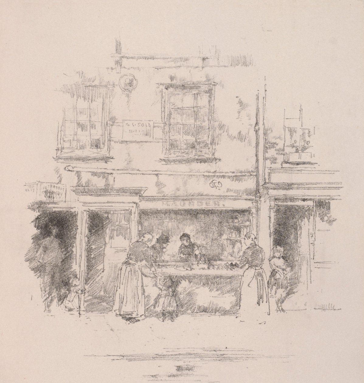 Maunders Fish Shop, Chelsea, 1890. tekijältä James Abbott McNeill Whistler