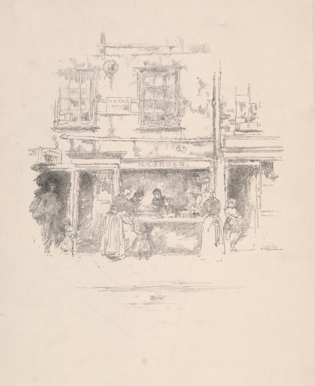 Maunders Fish Shop, Chelsea, 1890. tekijältä James Abbott McNeill Whistler