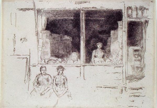 Melonikauppa, Houndsditch tekijältä James Abbott McNeill Whistler