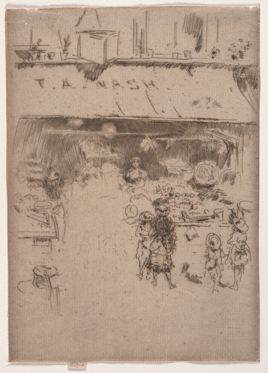 Nashsin hedelmäkauppa. tekijältä James Abbott McNeill Whistler