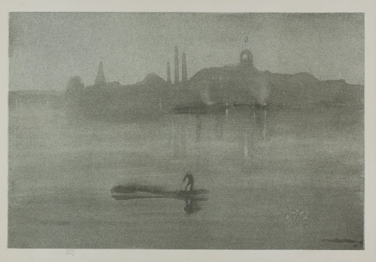 Nocturne, 1878, julkaistu 1887 tekijältä James Abbott McNeill Whistler