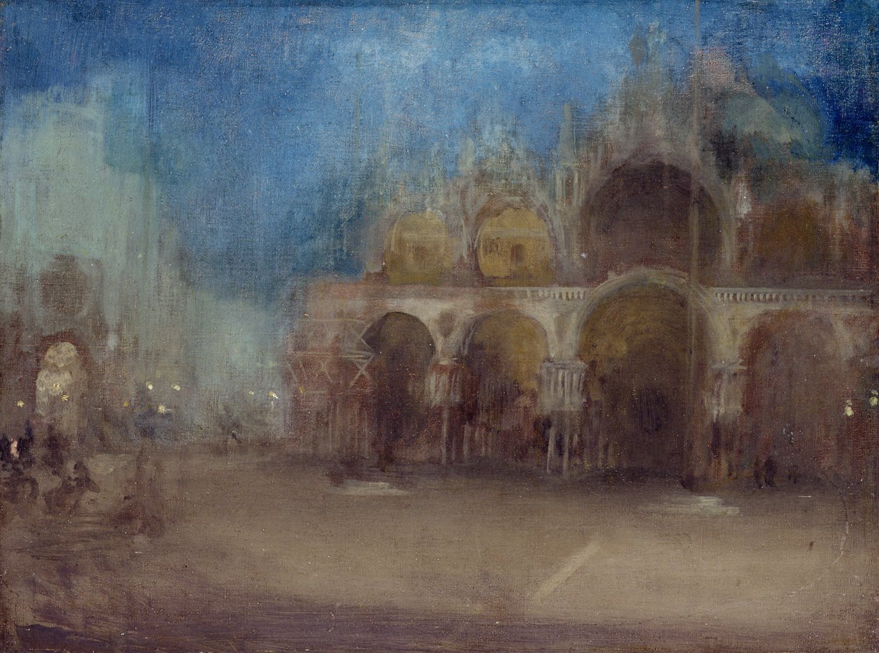 Nocturne, Sininen ja kultainen, Pyhän Markuksen kirkko, Venetsia tekijältä James Abbott McNeill Whistler