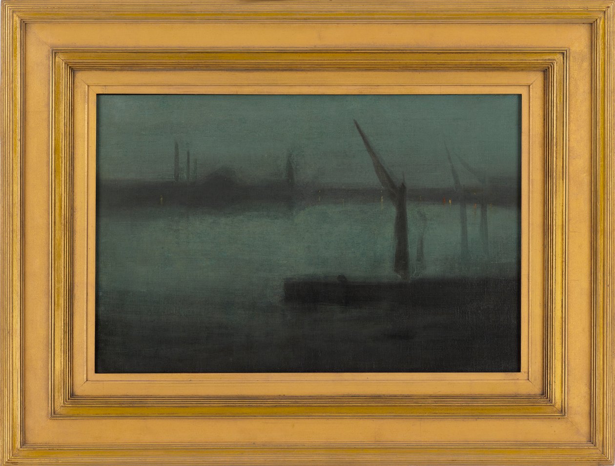 Nocturne: Sininen ja hopea - Battersea Reach, 1870-1875. tekijältä James Abbott McNeill Whistler