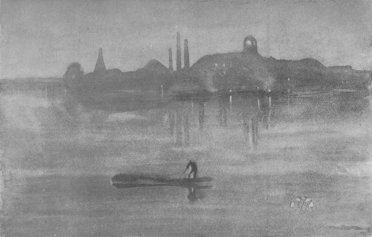 Nocturne: The Thames at Battersea, 1878, 1904 tekijältä James Abbott McNeill Whistler