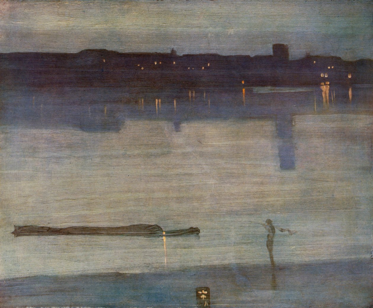 Nokturni sinisenä ja vihreänä, 1870. tekijältä James Abbott McNeill Whistler