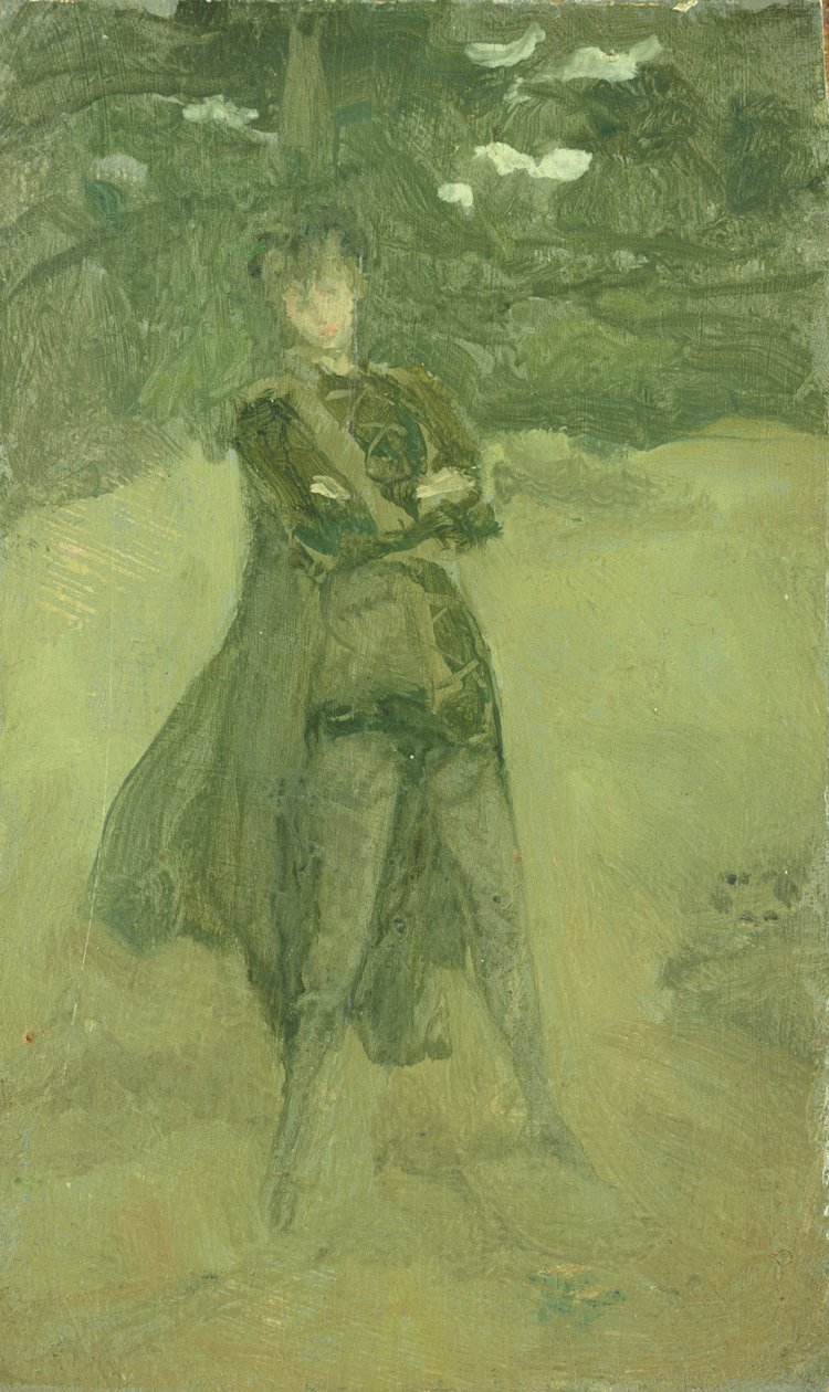Vihreä ja ruskea huomautus: Orlando at Coombe, n. 1884-85 tekijältä James Abbott McNeill Whistler