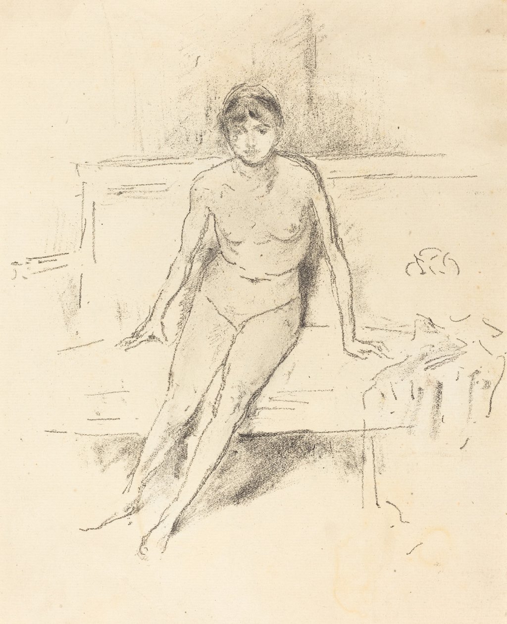 Alastonmalli Empire-sohvalla, 1893. tekijältä James Abbott McNeill Whistler