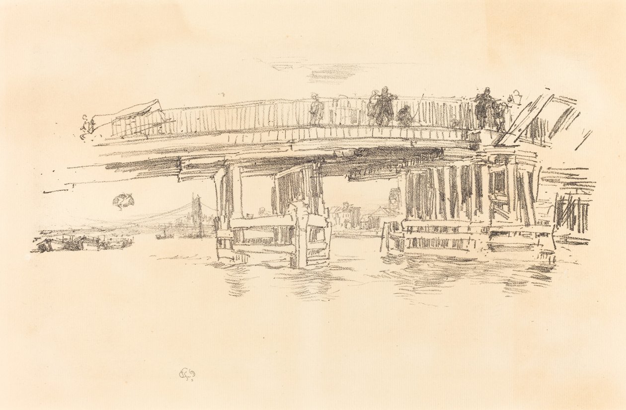 Old Battersea Bridge, 18791887. tekijältä James Abbott McNeill Whistler
