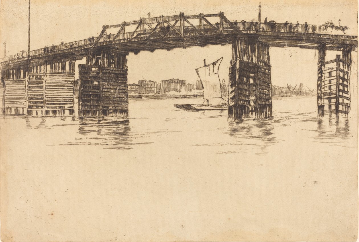 Old Battersea Bridge, 1879. finlandès tekijältä James Abbott McNeill Whistler