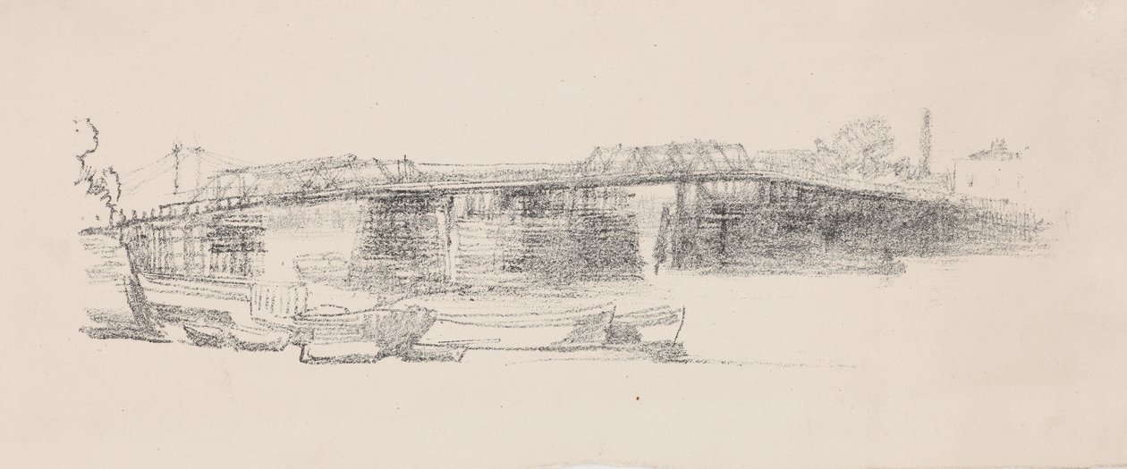 Old Battersea Bridge, nro 2, 1878-1879. tekijältä James Abbott McNeill Whistler