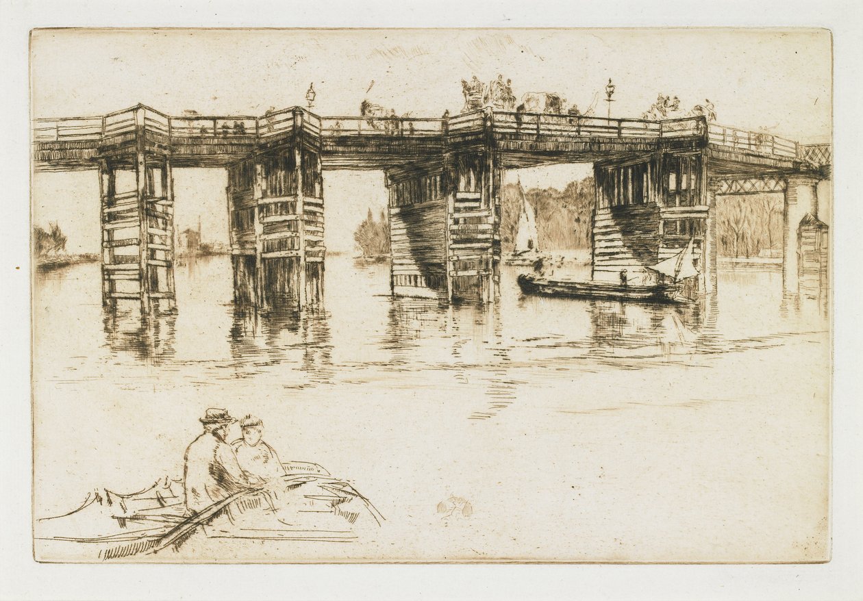 Vanha Putney Bridge tekijältä James Abbott McNeill Whistler
