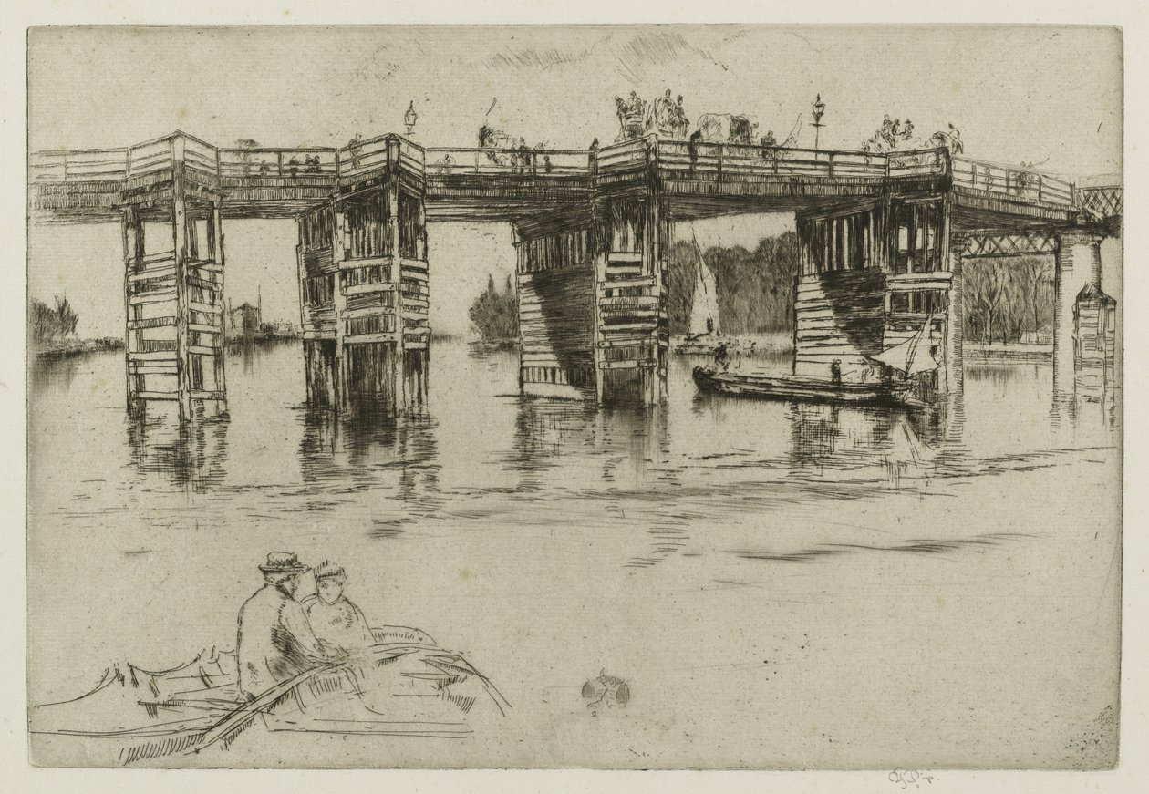 Vanha Putney Bridge tekijältä James Abbott McNeill Whistler