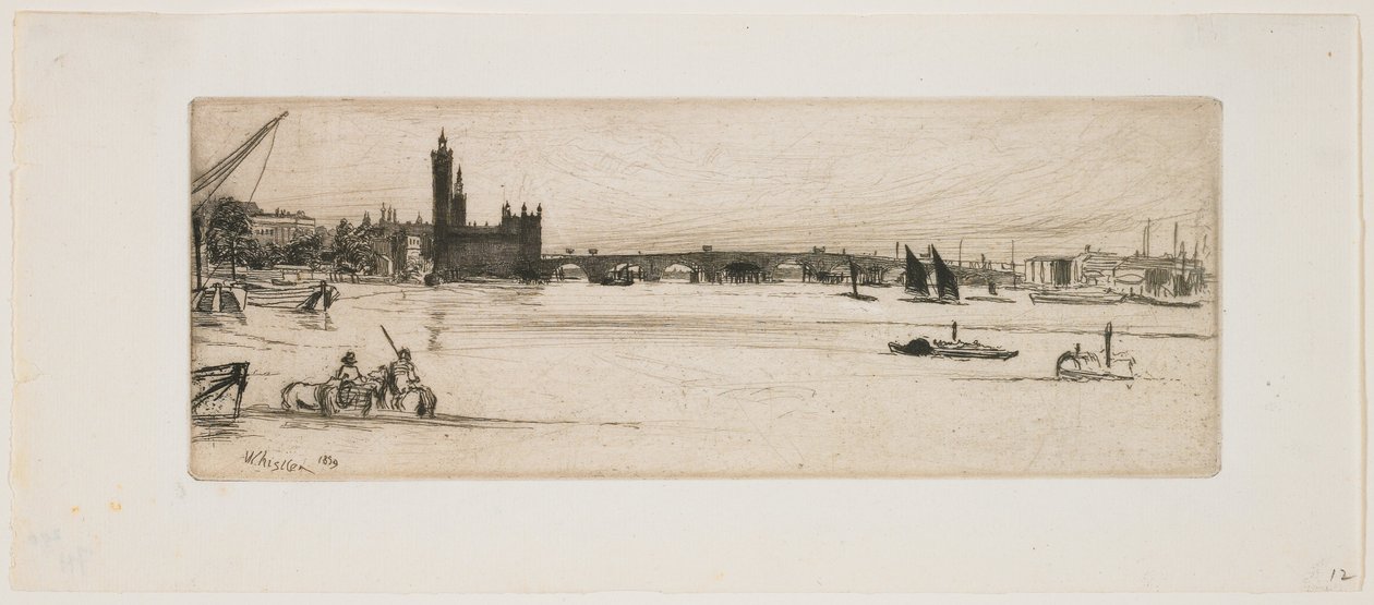 Vanha Westminster Bridge tekijältä James Abbott McNeill Whistler