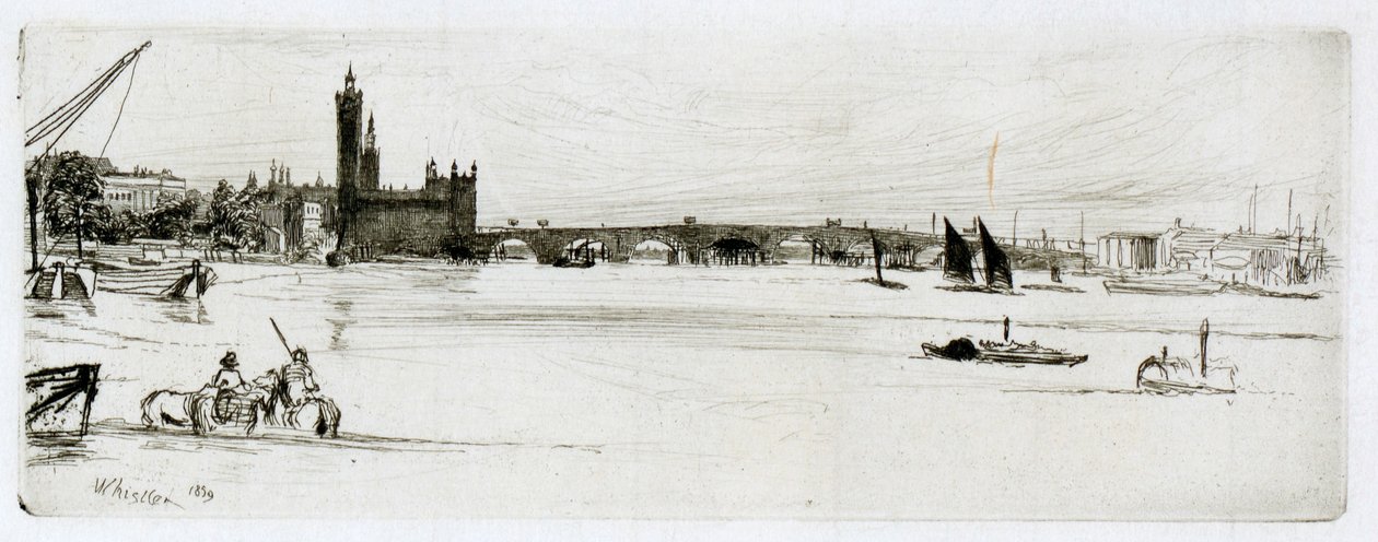 Vanha Westminster Bridge tekijältä James Abbott McNeill Whistler