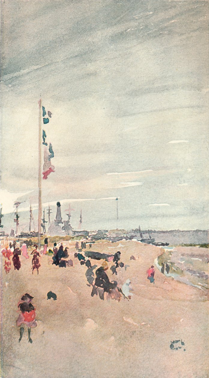 Meren rannalla, c1883 1903-1904 tekijältä James Abbott McNeill Whistler