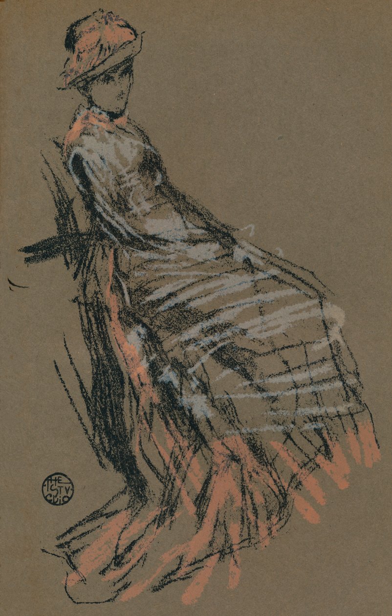 Muotokuvatutkimus pastellilla, 1800-luku, 1903 tekijältä James Abbott McNeill Whistler