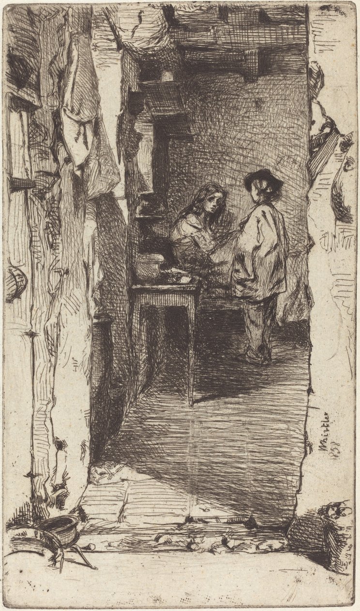 Rag Pickers, Mouffetard Quarter, Pariisi, 1858. tekijältä James Abbott McNeill Whistler