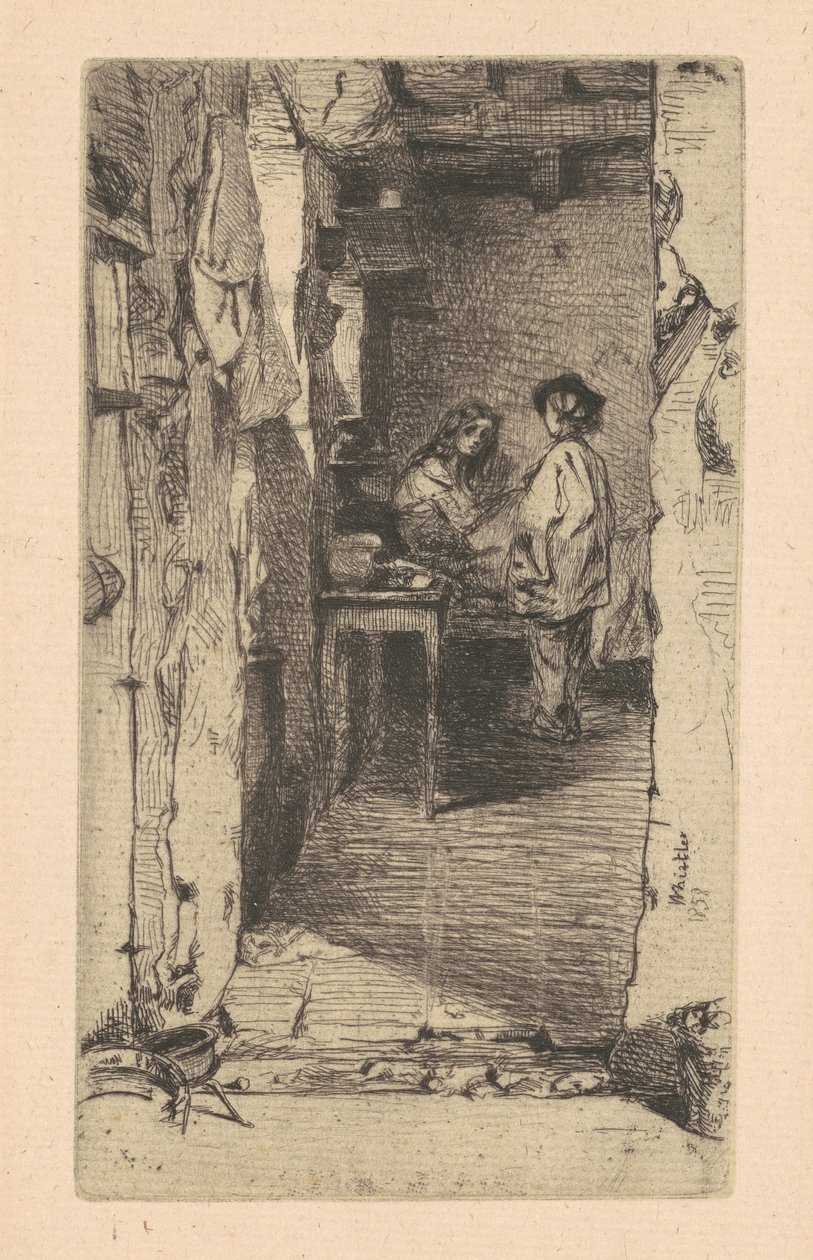 Rag Pickers, Mouffetard Quarter, Pariisi, 1858. tekijältä James Abbott McNeill Whistler