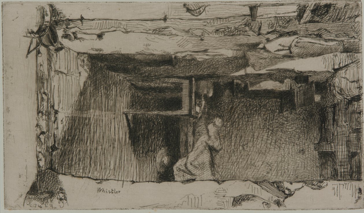 Rag Pickers, Mouffetard Quarter, Pariisi, 1858. tekijältä James Abbott McNeill Whistler