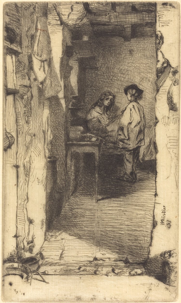 Rag Pickers, Mouffetard Quarter, Pariisi, 1858. tekijältä James Abbott McNeill Whistler