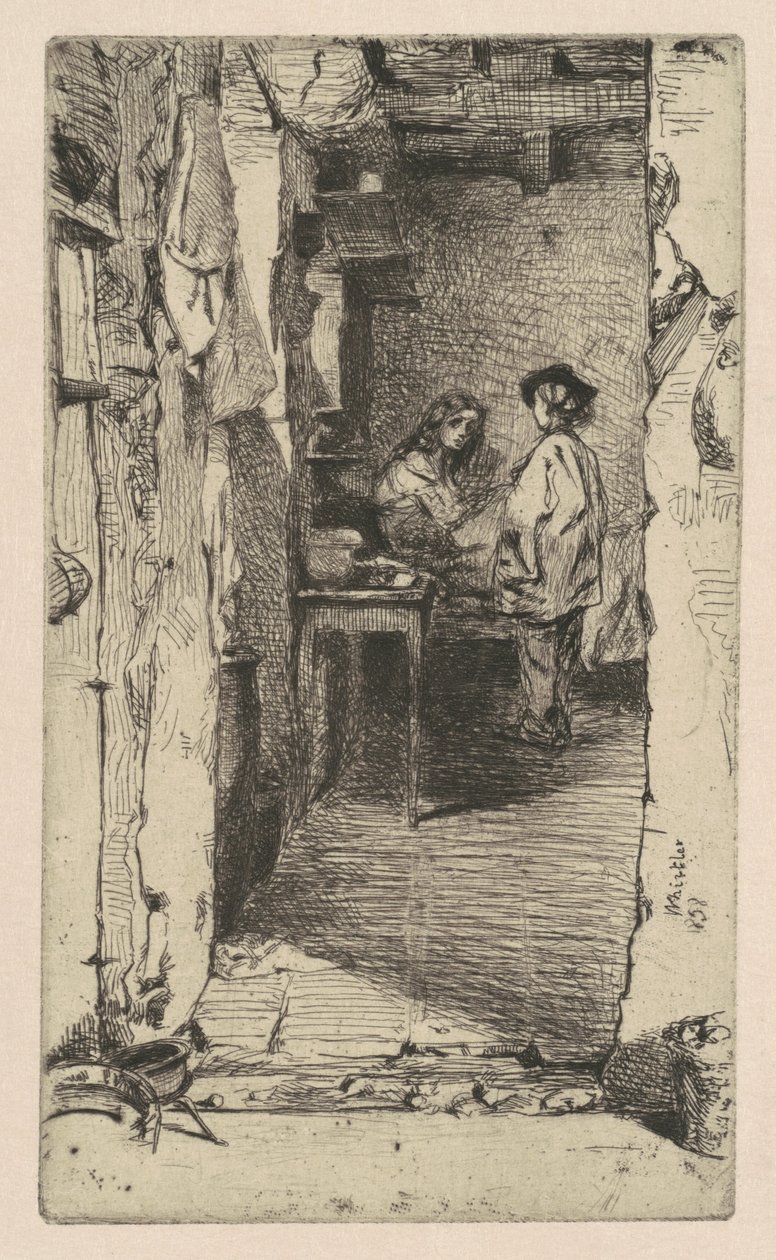 Rag Pickers, Mouffetard Quarter, Pariisi, 1858. tekijältä James Abbott McNeill Whistler