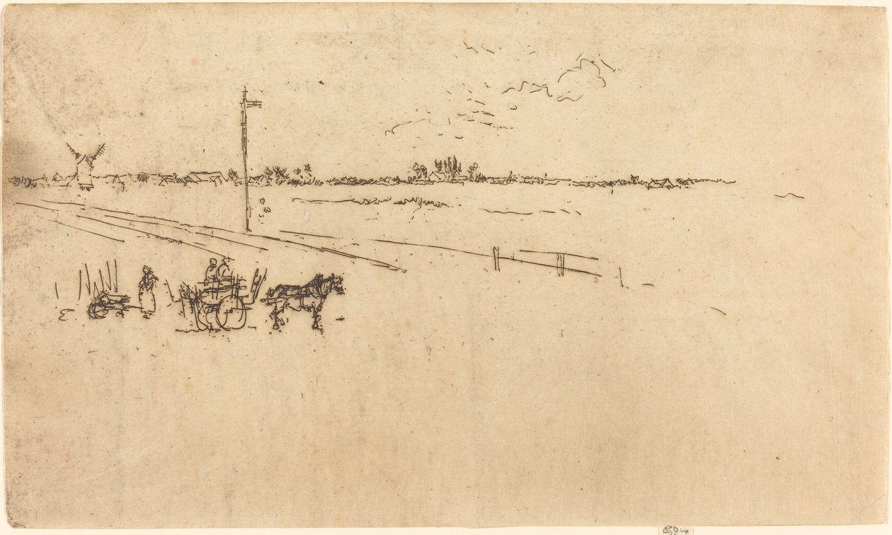 Rautatieasema, Voves, 1887. tekijältä James Abbott McNeill Whistler