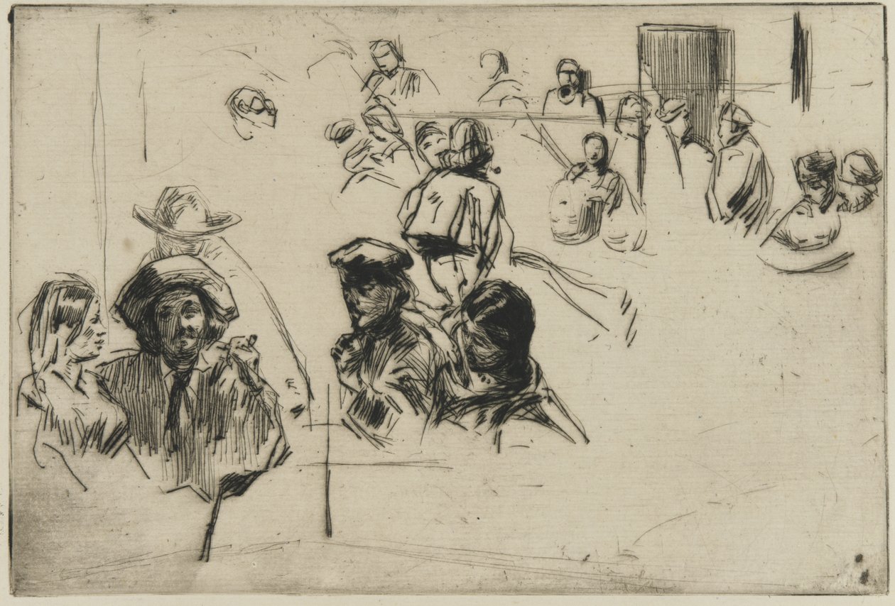 Ratcliffe Highway, 1861 (kuivakärki paperilla) tekijältä James Abbott McNeill Whistler