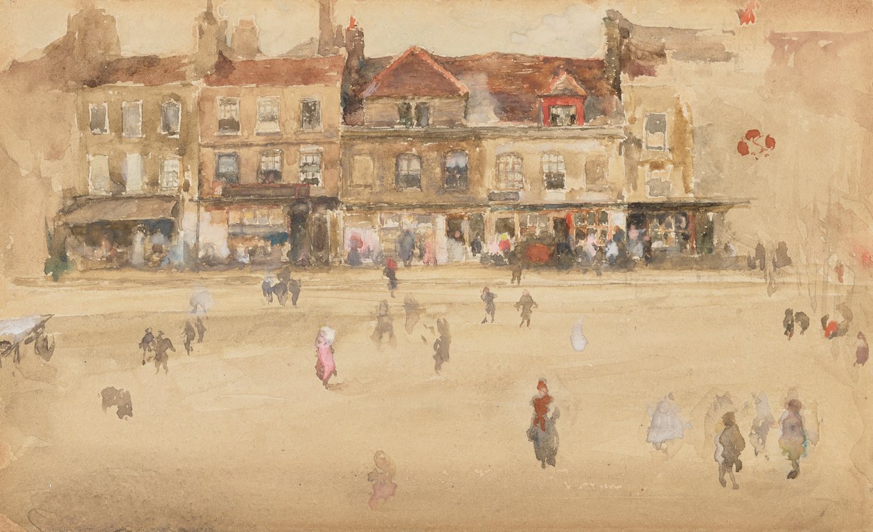 Red and Brown-Hoxton, 1885-1886. tekijältä James Abbott McNeill Whistler