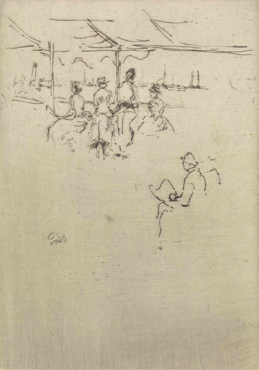 Ryde Pier, 12 etsauksen sarjasta The Naval Review, 1887 tekijältä James Abbott McNeill Whistler