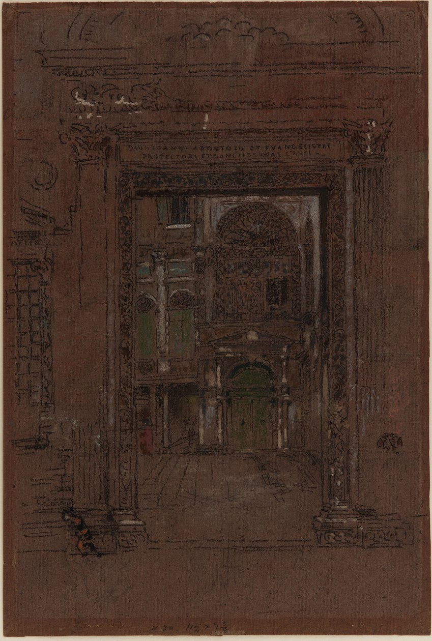 Pyhä apostoli Johannes ja evankelistat, 1879-1880. tekijältä James Abbott McNeill Whistler