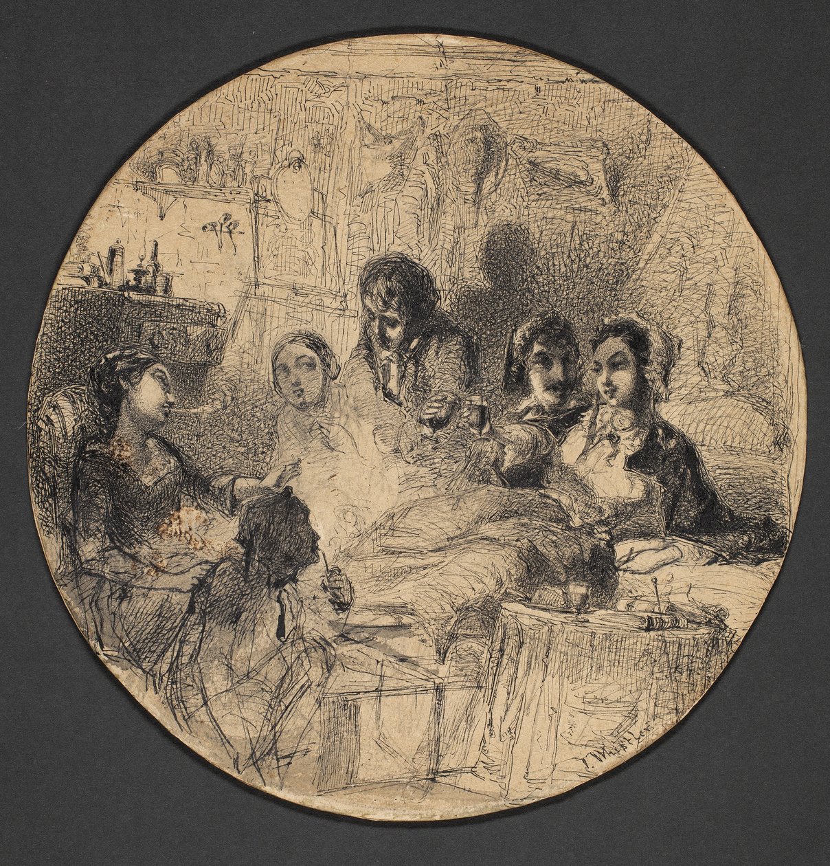 Kohtaus Boheemin elämästä, 1855-57 tekijältä James Abbott McNeill Whistler