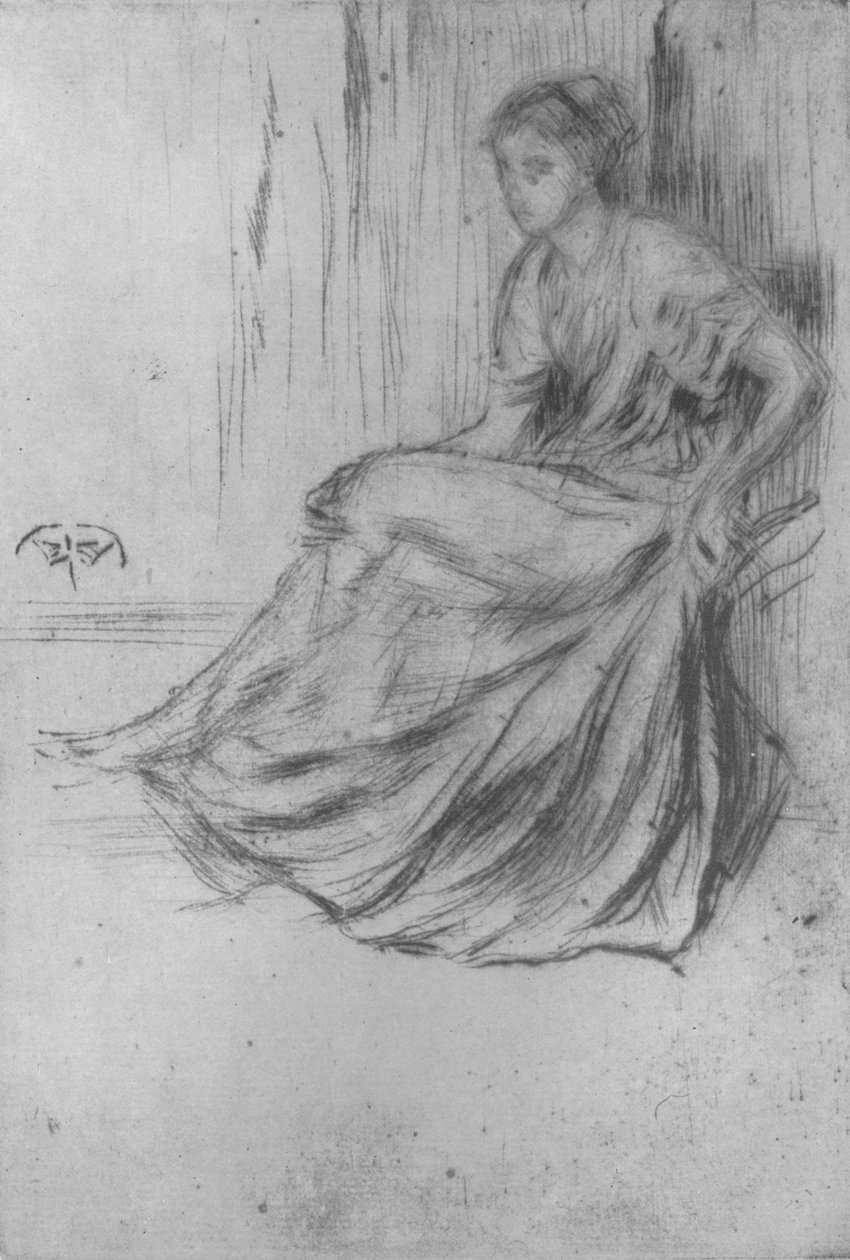 Istuva tyttö, c1869, 1904 tekijältä James Abbott McNeill Whistler