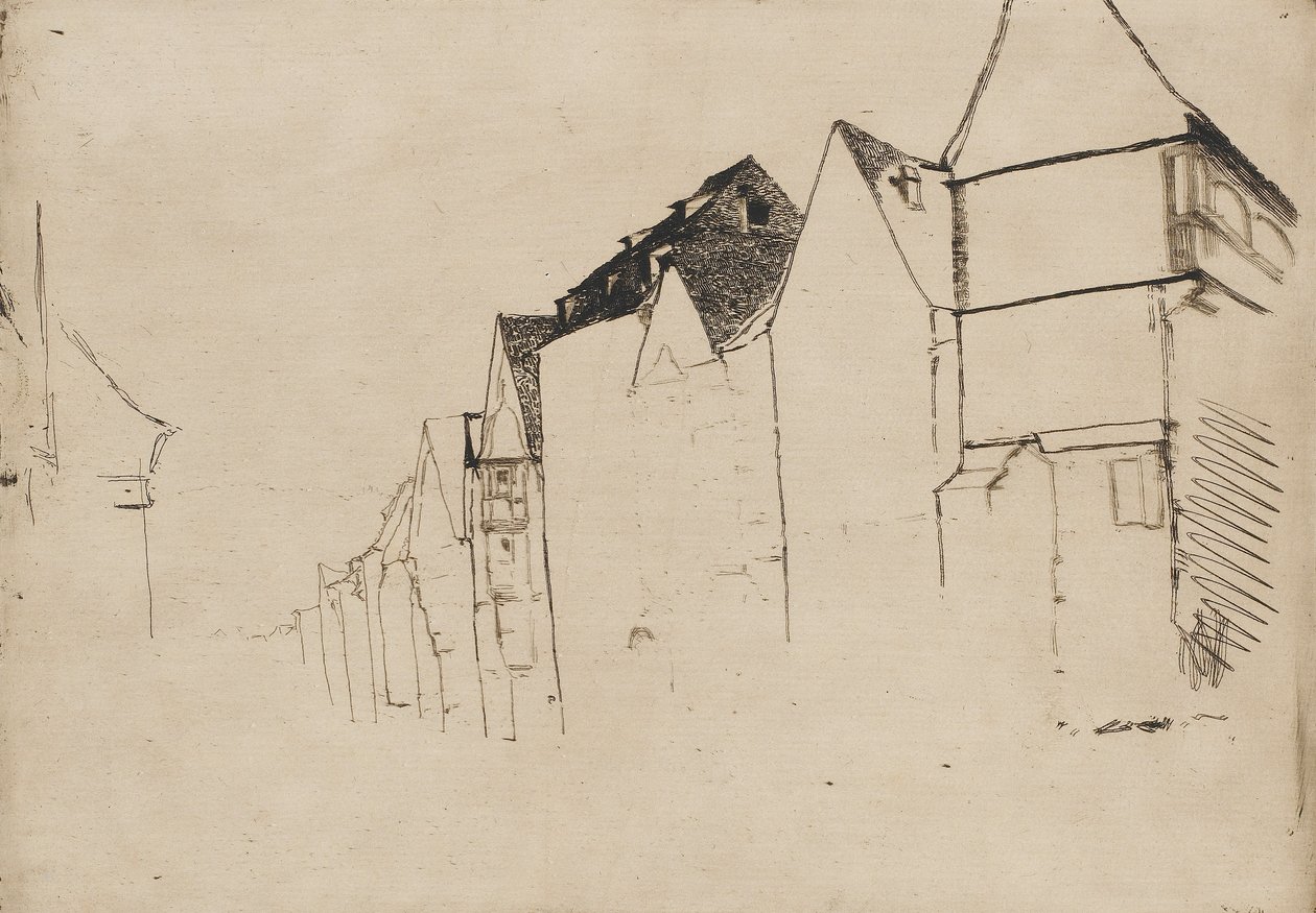 Luonnos taloista, 1858. tekijältä James Abbott McNeill Whistler