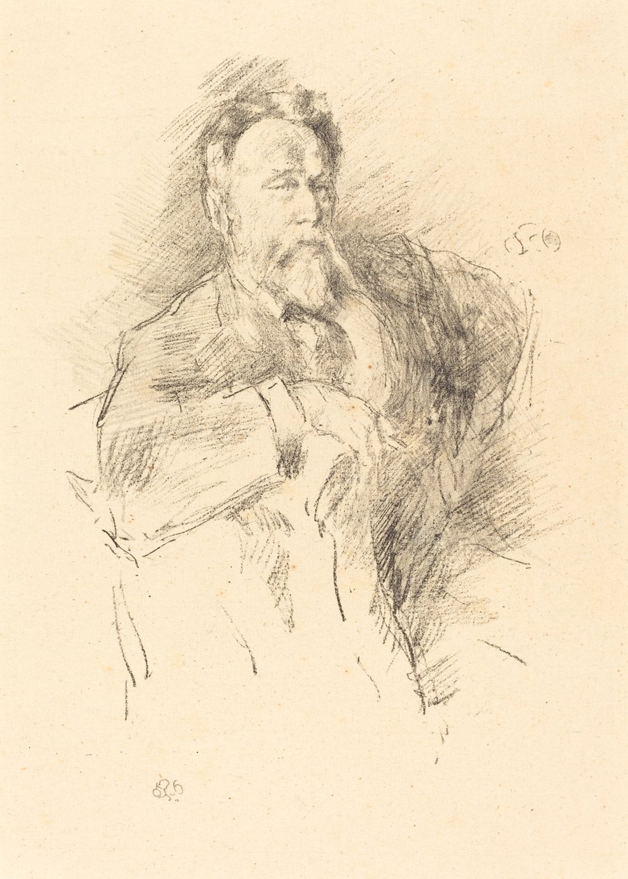 Luonnos William E. Henleystä, 1896. tekijältä James Abbott McNeill Whistler