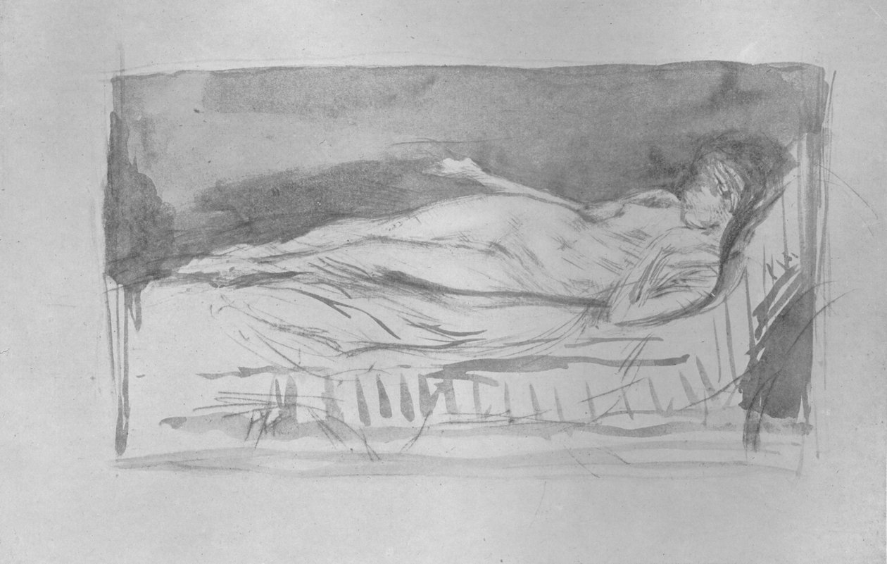 Luonnos tytöstä, alastonkuva, c1878, 1904 tekijältä James Abbott McNeill Whistler