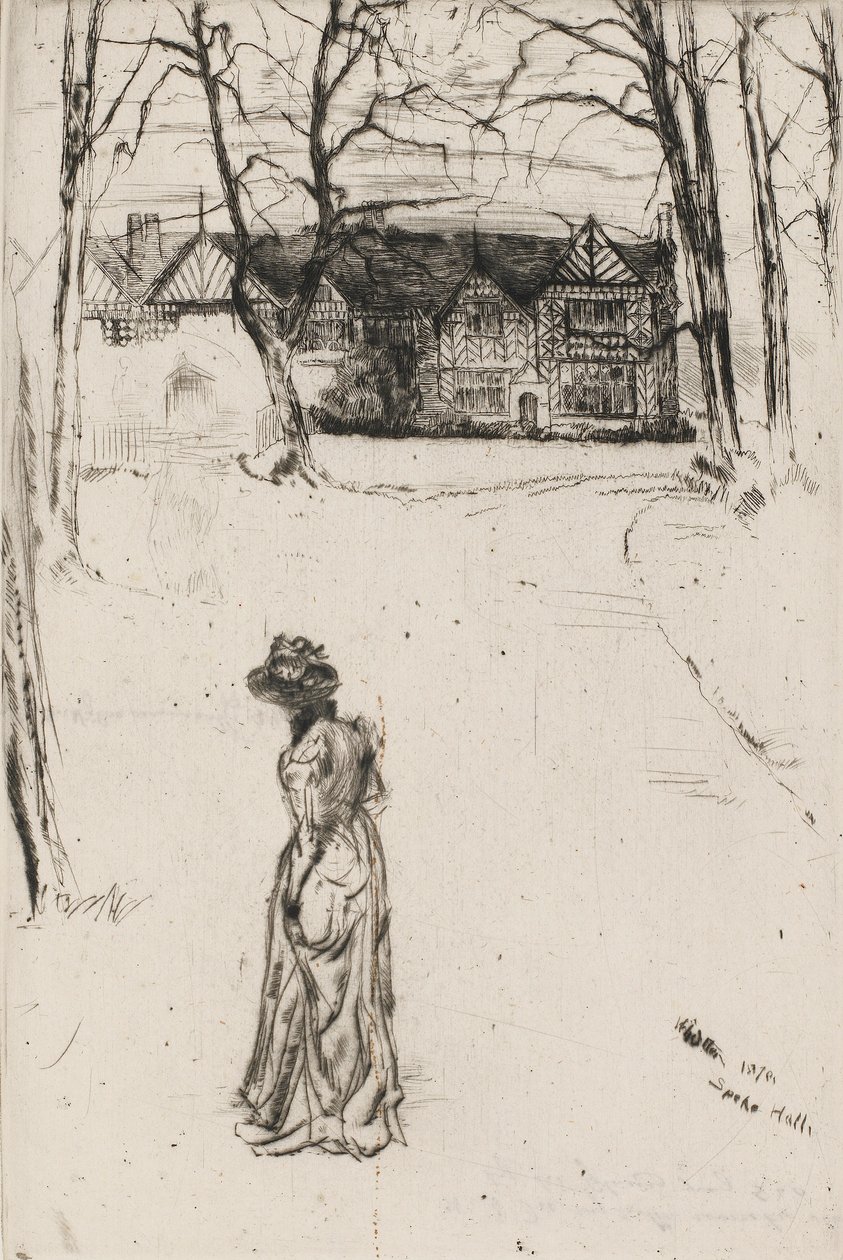 Speke Hall: The Avenue, 1870. tekijältä James Abbott McNeill Whistler