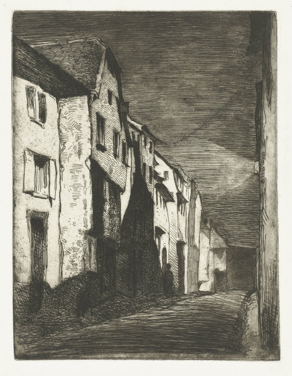 Straat Savernessa Savernen katu Kaksitoista etsausta luonnosta (sarjan nimi) tekijältä James Abbott McNeill Whistler