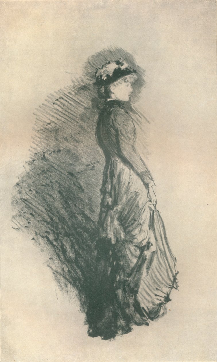 Tutkimus: seisova hahmo, 1878, 1904 tekijältä James Abbott McNeill Whistler